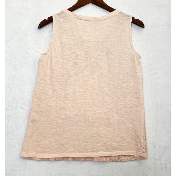 Sundance Women's Katia Eyelet Tank Top Size XS Peachy Pink Angel Boho Festival - Picture 2 of 6